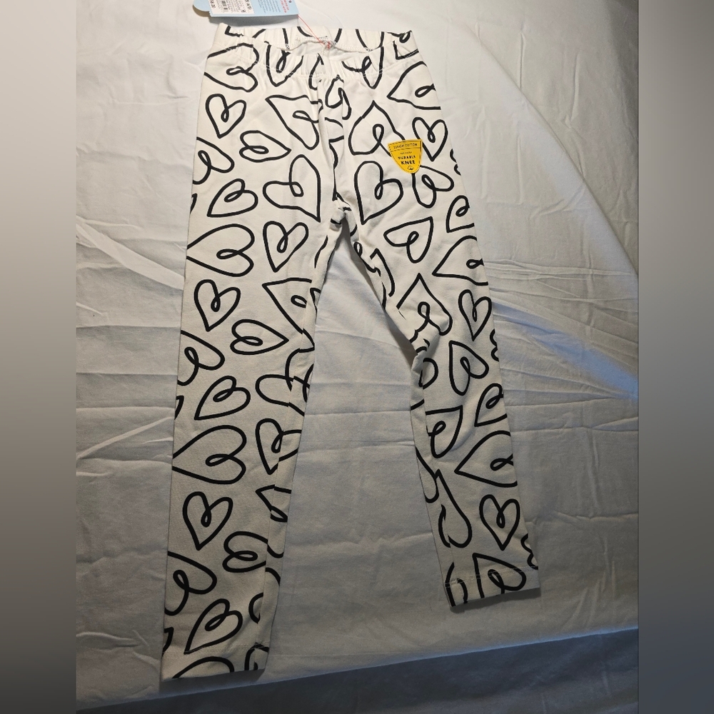 White Heart Patterned Pants girls legends size extra small 4/5